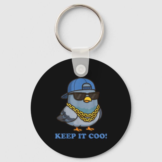Keep It Coo Pigeon Keeping It Cool Funny Pigeon Bi Key Ring (Front)