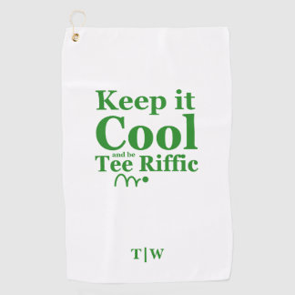 Keep It Cool And Be Tee Riffic Initials Golf Towel