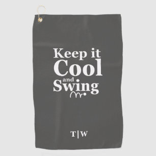 Keep it Cool and Swing Golf Theme Golf Towel