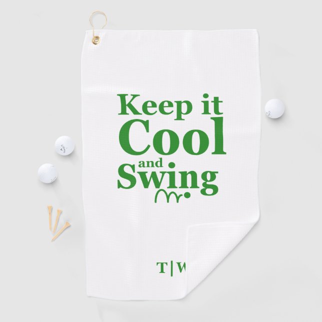 Keep it Cool and Swing Golf Theme  Golf Towel (InSitu)
