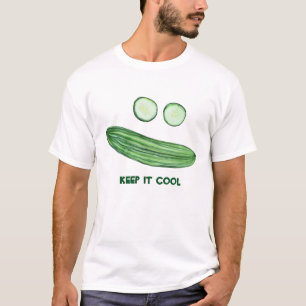 Keep it Cool as a Cucumber Funny Watercolor Face T-Shirt