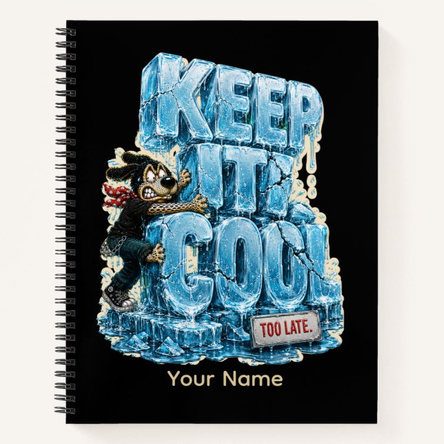 Keep It Cool Funny Spreadsheet Humour Shirt Notebook (Front)