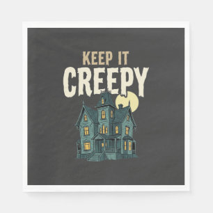Keep It Creepy Haunted House Halloween Design_1 Napkin