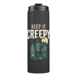 Keep It Creepy Haunted House Halloween Design_1 Thermal Tumbler