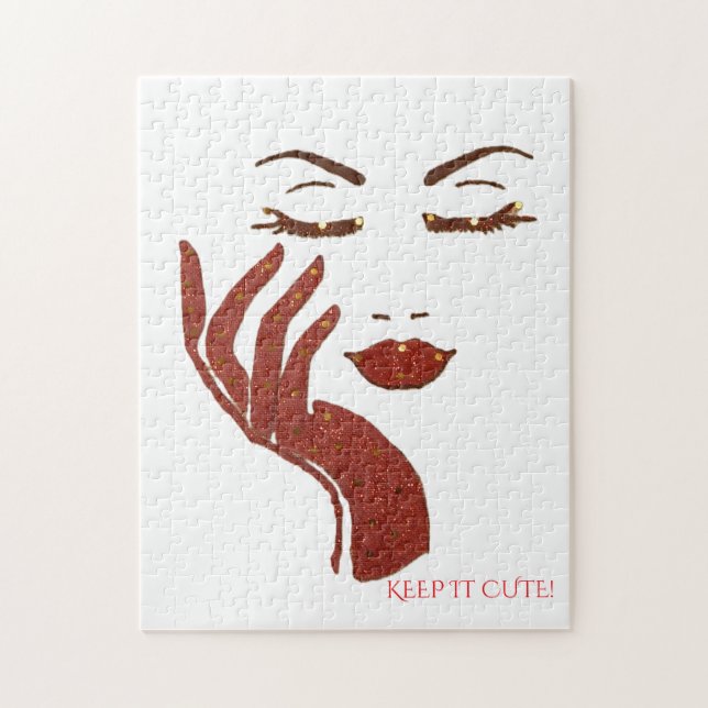 KEEP IT CUTE SERIES -RED JIGSAW PUZZLE (Vertical)