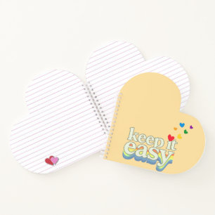 Keep It Easy Retro Pride Typography Design Notebook
