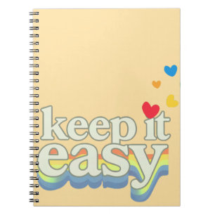 Keep It Easy Retro Pride Typography Design Notebook