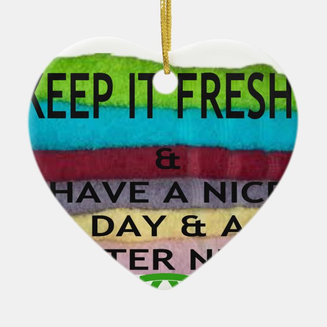 keep it freesh ceramic tree decoration (Front)