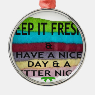 keep it freesh metal tree decoration