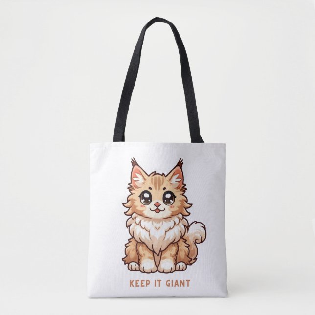 Keep it Giant kitten on Tote Bag (Front)