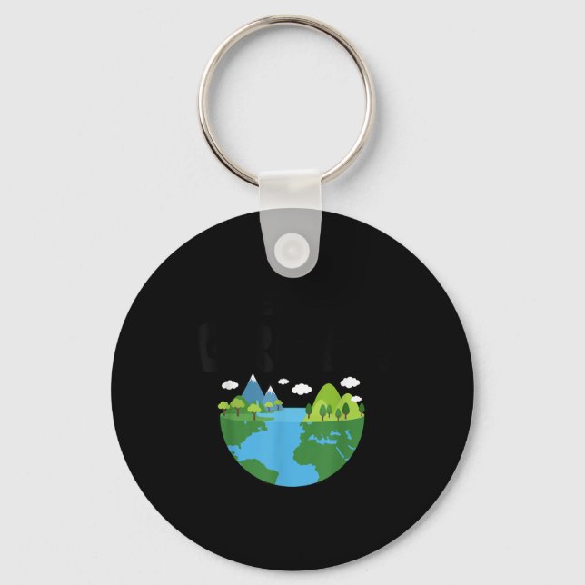 Keep It Green Earth Day Planet Environmental Aware Key Ring (Front)