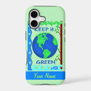 Keep It Green Save Earth Environment Art Custom