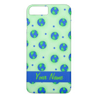 Keep It Green Save Earth Globe Pattern Art