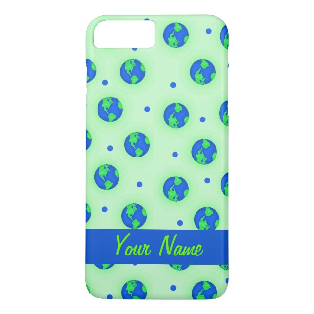 Keep It Green Save Earth Globe Pattern Art Case-Mate iPhone Case (Back)