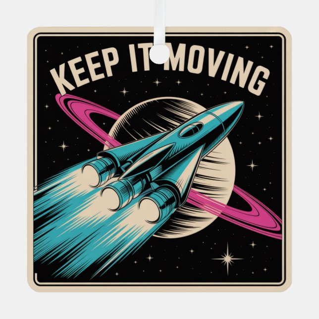 Keep It Moving Metal Tree Decoration (Front)