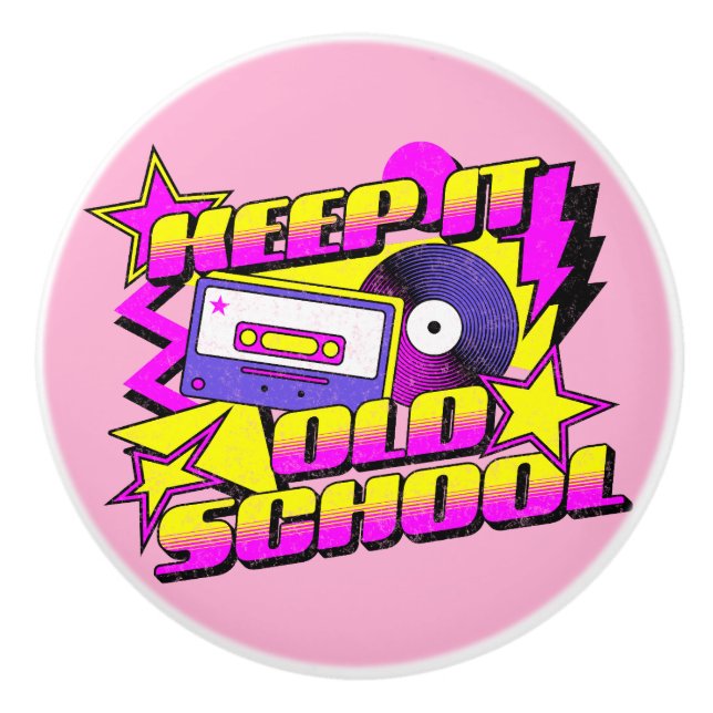 Keep it old school ceramic knob (Front)