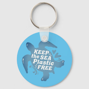 Keep It Plastic Free Sea Turtle  Key Ring