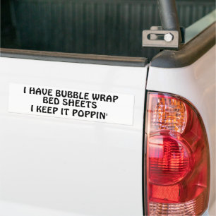Keep It Poppin' with Bubble Wrap Sheets Bumper Sti Bumper Sticker