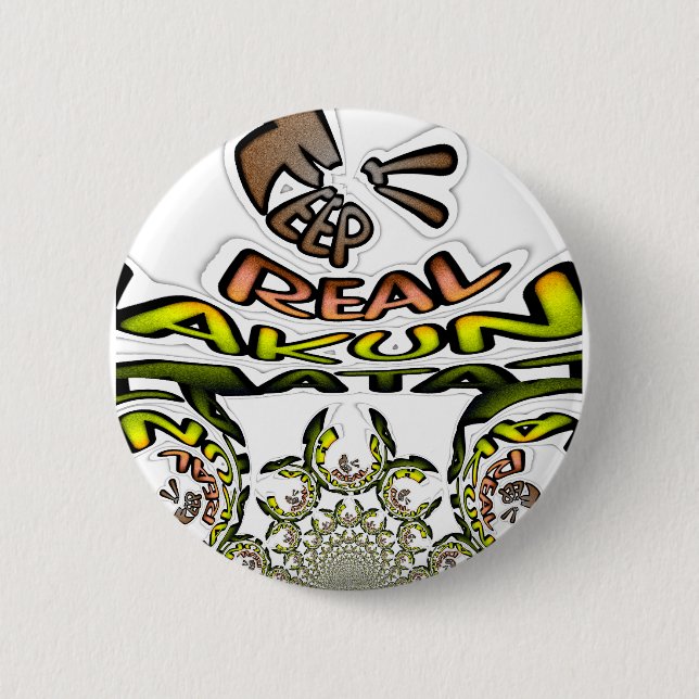 Keep It Real: Kaleidoscope Art Print/Graphic 6 Cm Round Badge (Front)