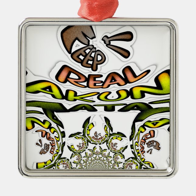 Keep It Real: Kaleidoscope Art Print/Graphic Metal Tree Decoration (Front)