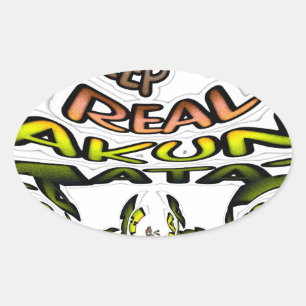 Keep It Real: Kaleidoscope Art Print/Graphic Oval Sticker