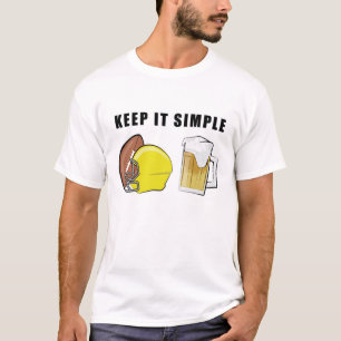 Keep It Simple - American Football and Beer T-Shirt