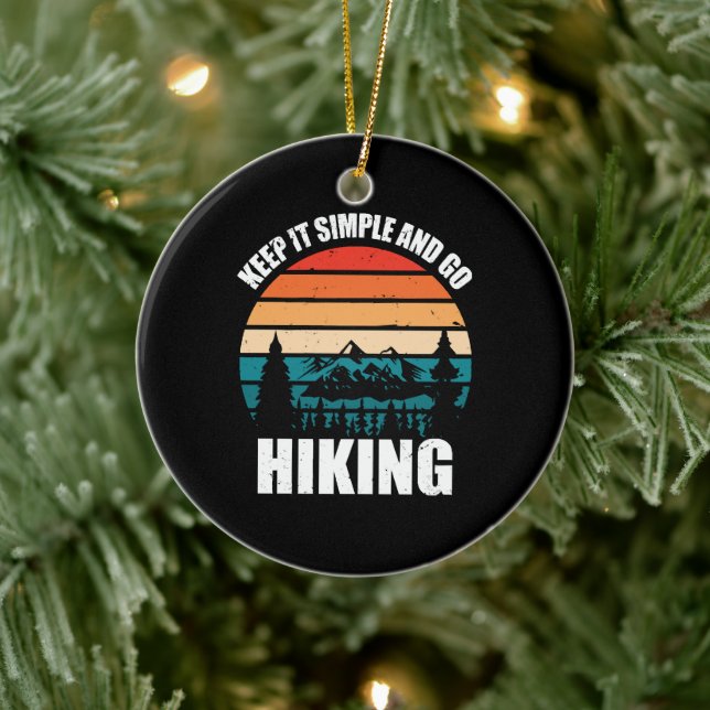 Keep It Simple And Go Hiking Ceramic Tree Decoration (Tree)