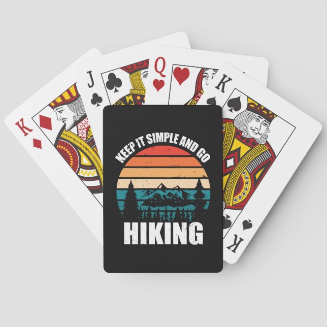 Keep It Simple And Go Hiking Playing Cards (Back)