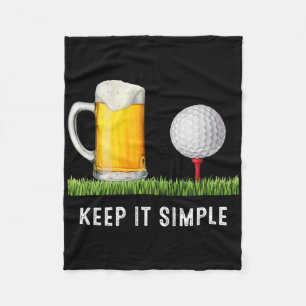 Keep It Simple Beer And Golf Funny Common Fleece Blanket