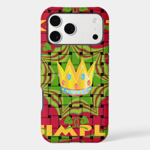 Keep It Simple: Bold Golden Red Woven Floral print