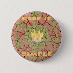 Keep It Simple: Cracked Earth Royal Clarity Art 6 Cm Round Badge