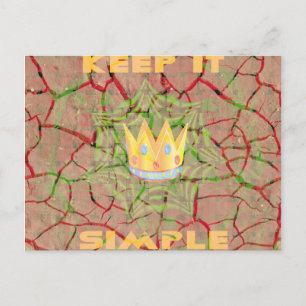 Keep It Simple: Cracked Earth Royal Clarity Art Postcard