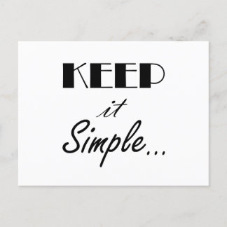Keep it Simple, Daily Affirmation flash card