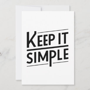 Keep It Simple Minimal Quote Design Holiday Card