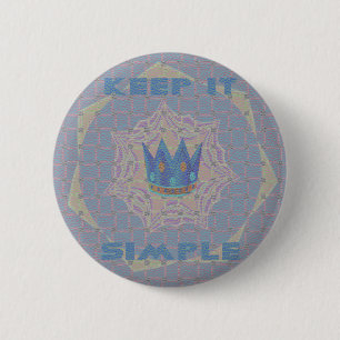 Keep It Simple: Pastel Royal Clarity Pattern Art 6 Cm Round Badge