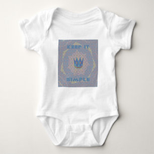 Keep It Simple: Pastel Royal Clarity Pattern Art Baby Bodysuit