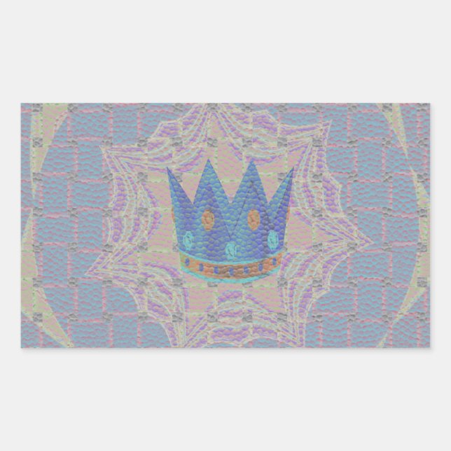 Keep It Simple: Pastel Royal Clarity Pattern Art Rectangular Sticker (Front)