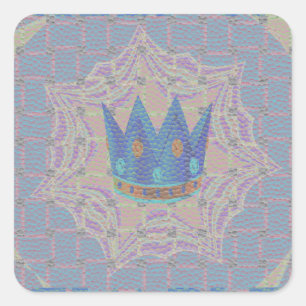 Keep It Simple: Pastel Royal Clarity Pattern Art Square Sticker