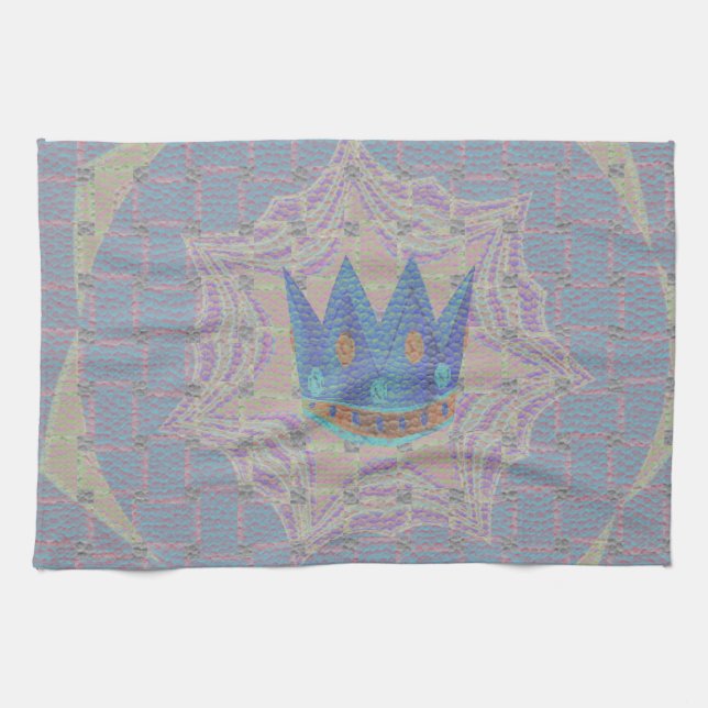 Keep It Simple: Pastel Royal Clarity Pattern Art Tea Towel (Horizontal)