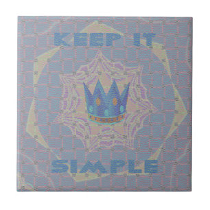 Keep It Simple: Pastel Royal Clarity Pattern Art Tile