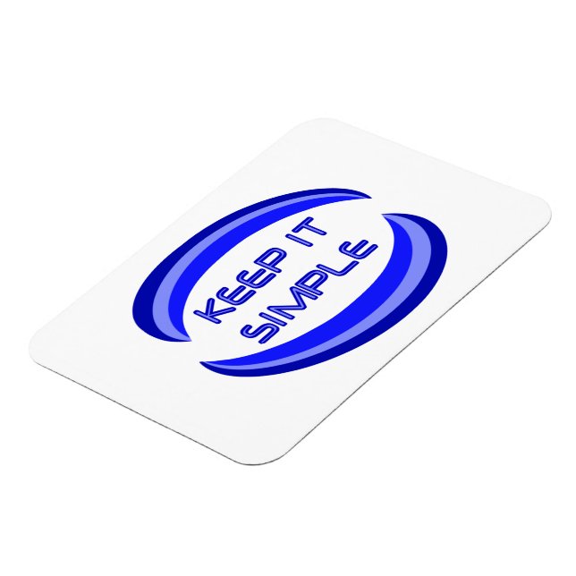 Keep it Simple Recovery Slogan Quote In Blue Magnet (Left Side)