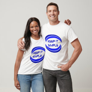 Keep it Simple Recovery Slogan Quote In Blue T-Shirt