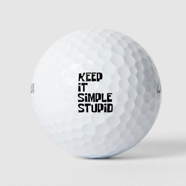 Keep It Simple Stupid Golf Balls (Front)
