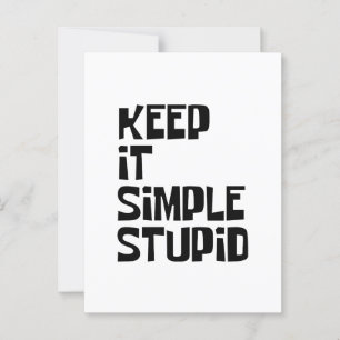Keep It Simple Stupid Postcard