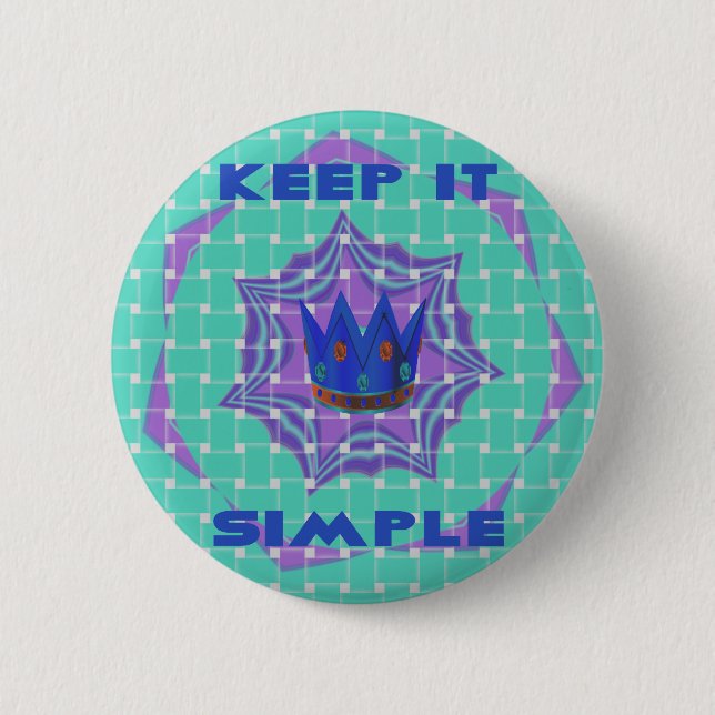 Keep It Simple: The Royal Clarity Pattern Art  6 Cm Round Badge (Front)