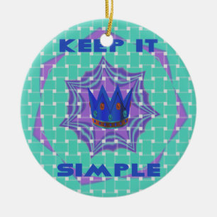 Keep It Simple: The Royal Clarity Pattern Art  Ceramic Tree Decoration