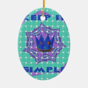 Keep It Simple: The Royal Clarity Pattern Art Ceramic Tree Decoration