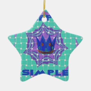 Keep It Simple: The Royal Clarity Pattern Art Ceramic Tree Decoration
