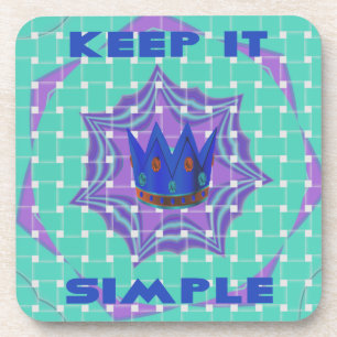 Keep It Simple: The Royal Clarity Pattern Art  Coaster