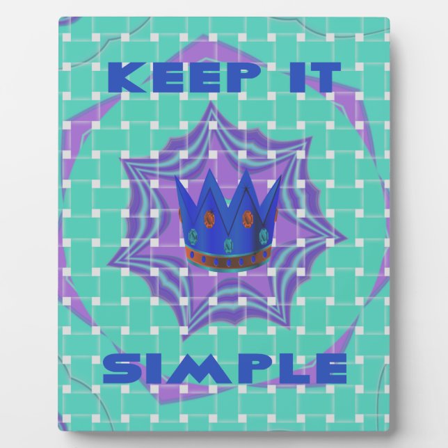 Keep It Simple: The Royal Clarity Pattern Art  Plaque (Front)